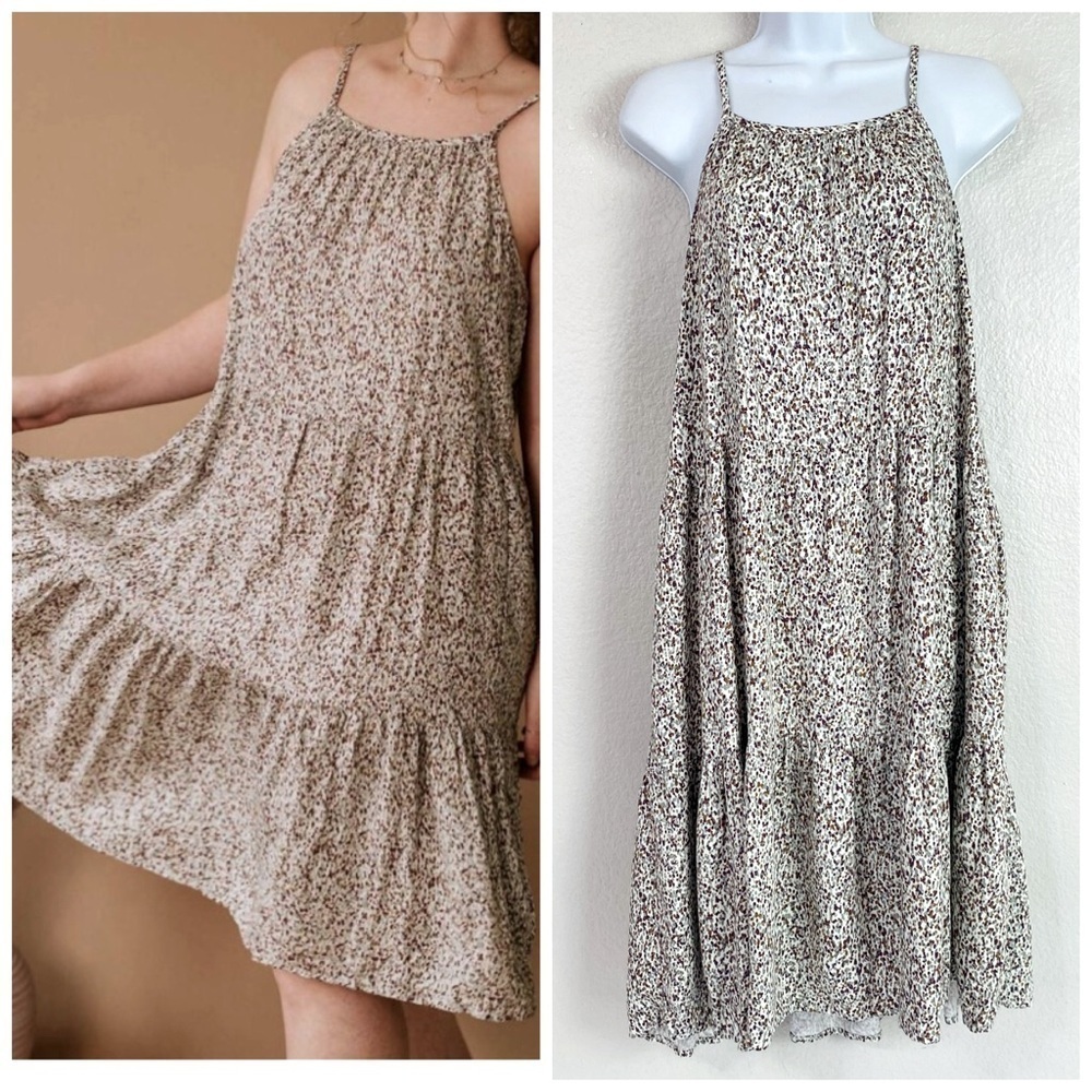 Thread & Supply Buttercream Dot Renalda Dress Size M